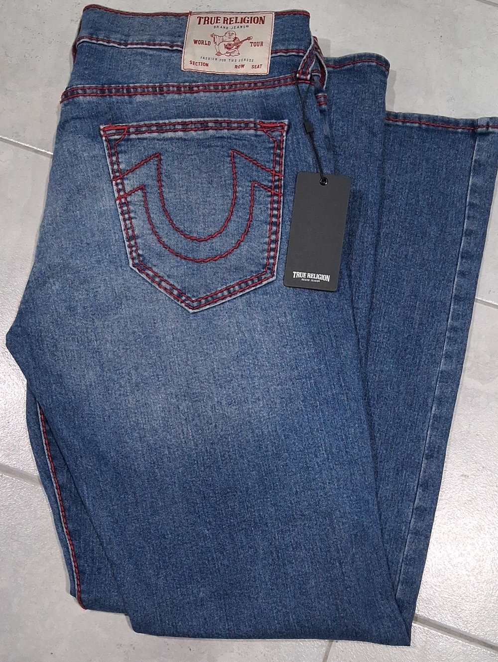 True Religion Ricky Relaxed Straight Jeans Size-36x34 NWT
